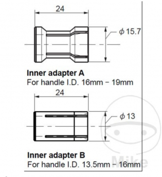 Bar End Adapter for Handlebar End Mirrors